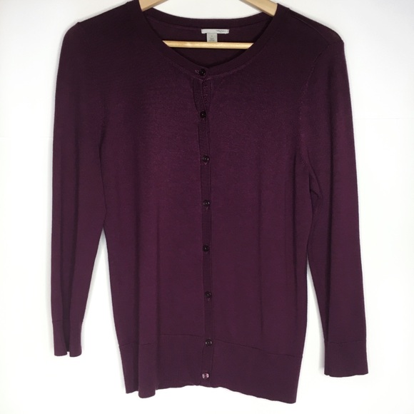 Quarter Sleeve Knit Cardigan - Picture 2 of 4